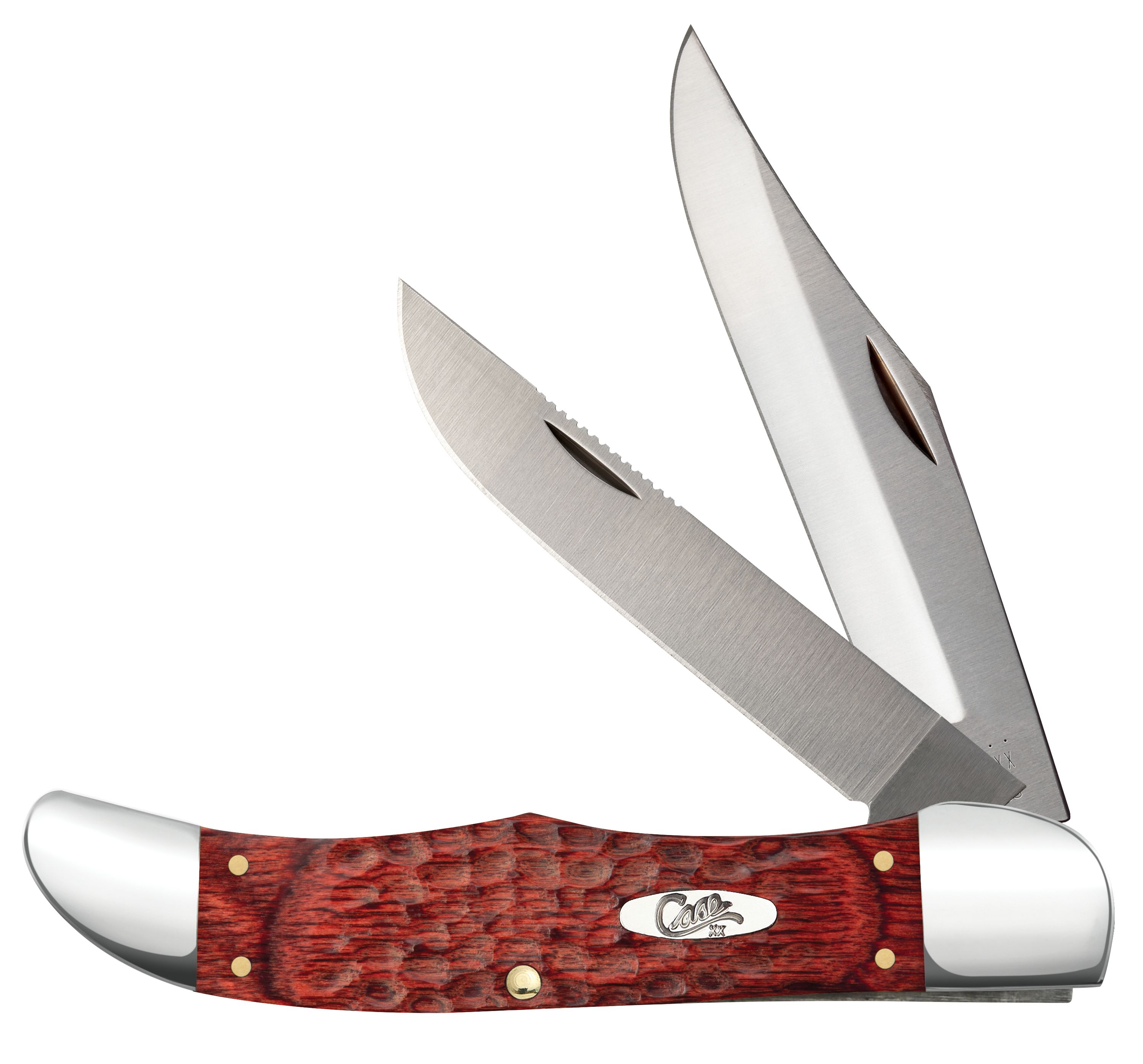 Jigged Dymalux® Rosewood Folding Hunter with Leather Sheath 00189