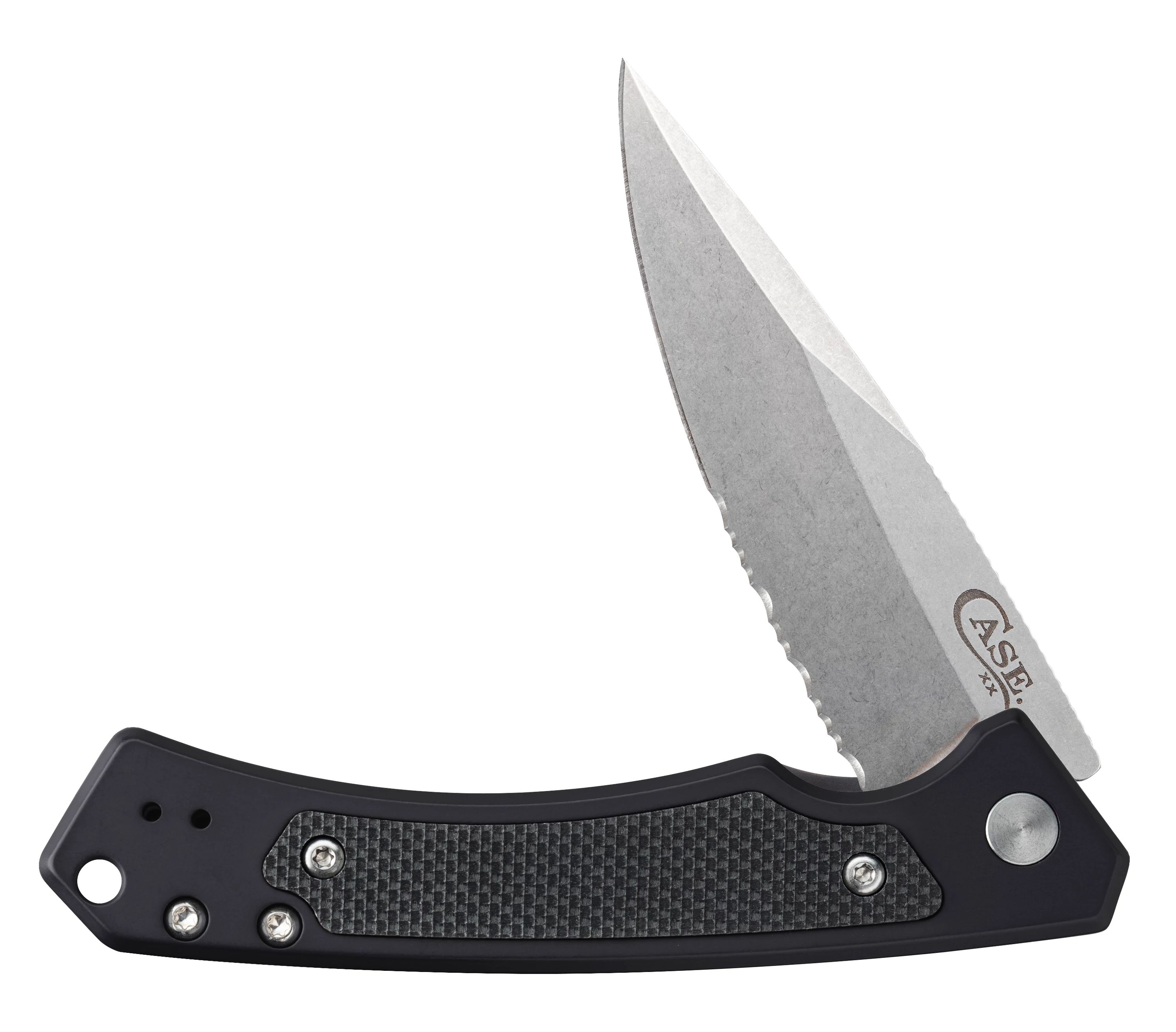Black Anodized Aluminum with Black G10 Inlay Marilla® with Serrated Blade 25878