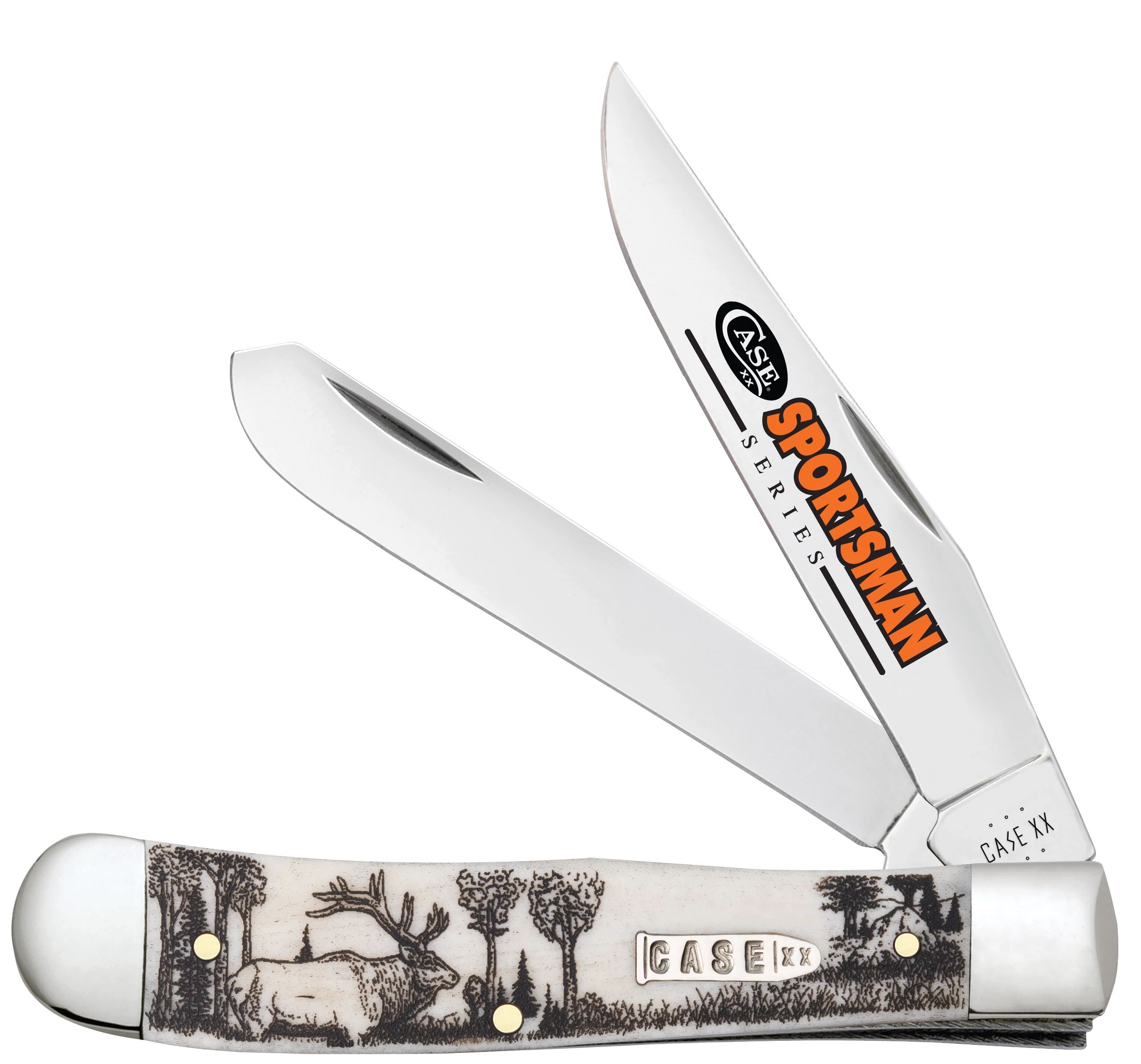 Sportsman Series Elk Embellished Smooth Natural Bone Trapper 81222