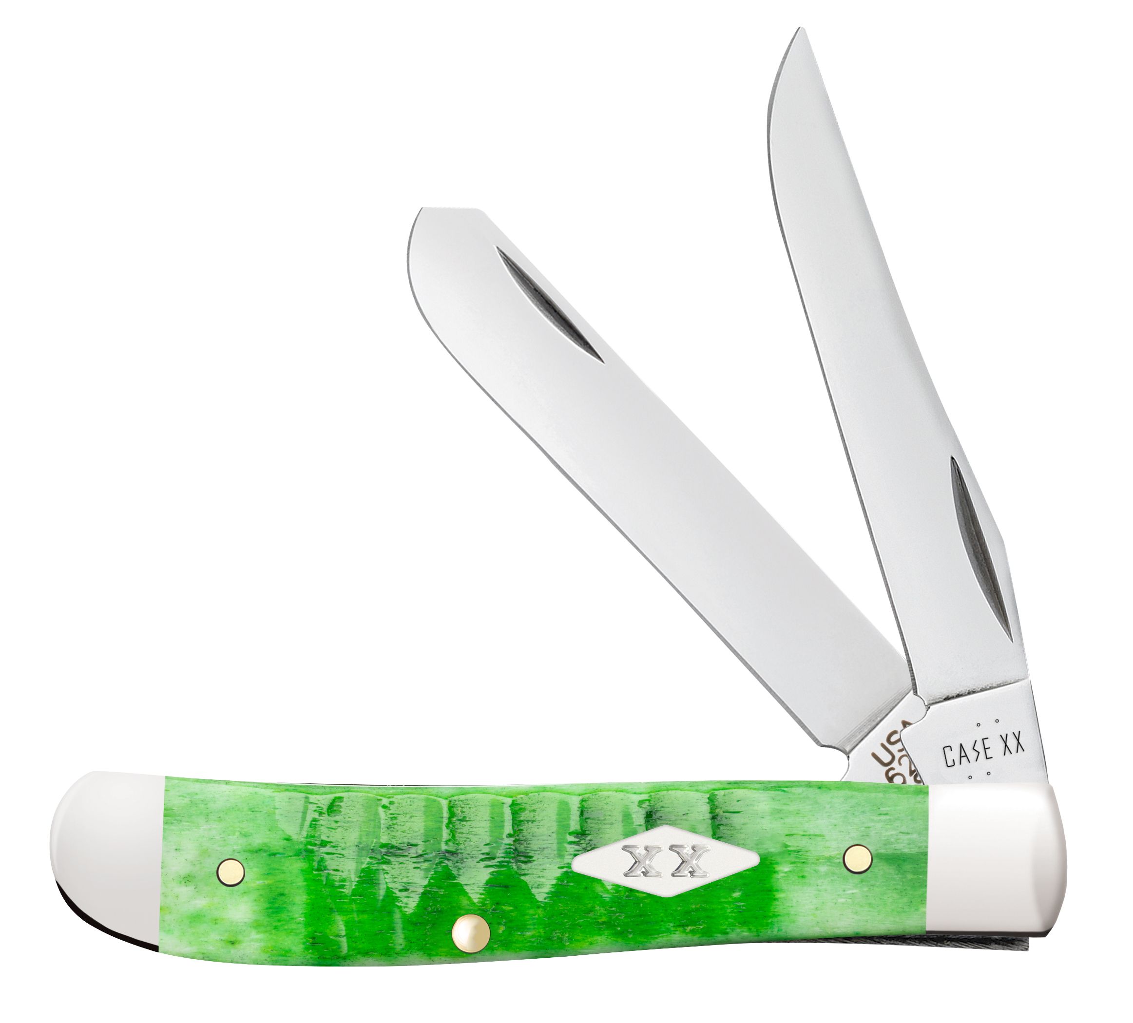 Gator Jigged Bright Green Bone Mini Trapper 11441 – wholesale Case XX knife