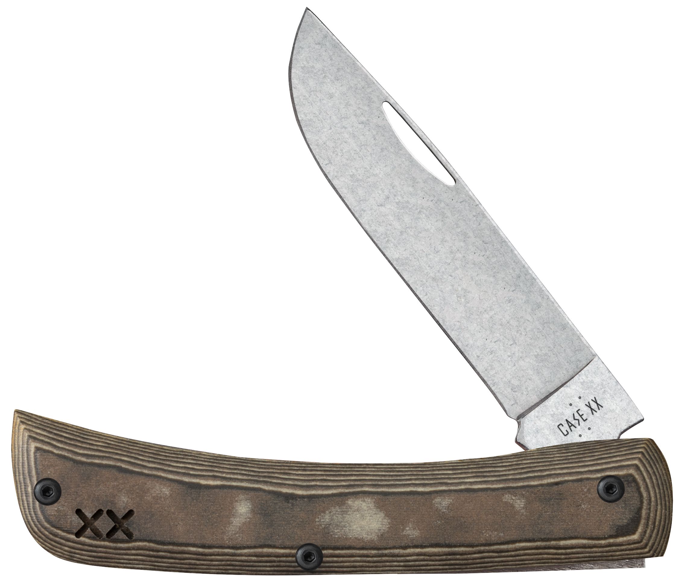 Crossroads™ Smooth Luna Richlite® Sod Buster Jr with Black G-10 Liners 66388 – wholesale Case XX knife